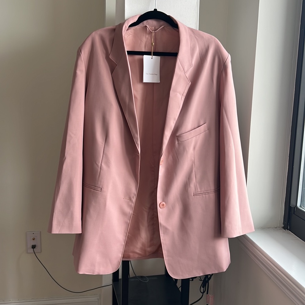 RESERVED - NWT Frankie shop blush pink oversized blazer - Picture 4 of 15